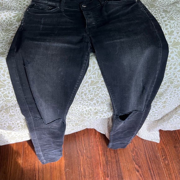 AMIRI Black Distressed Slim Jeans - Picture 2 of 5